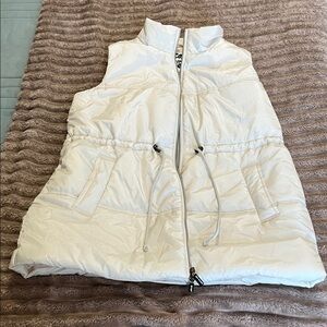 Peace Love World White Puffer Vest